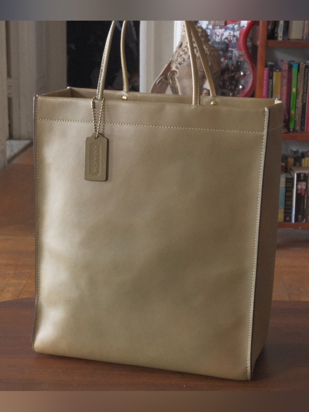 Coach Cashin vegetable dyed sage green Leather Tote. Limited edition
